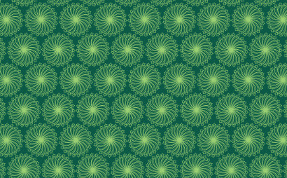 纹理图片111-Green Retro Floral
