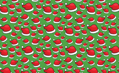 纹理图片4-Father Christmas Hats