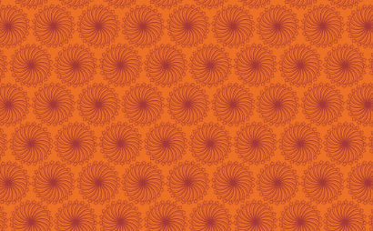 纹理图片92-Orange Retro Floral