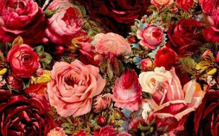 纹理图片1474-粉红玫瑰无缝平铺图案