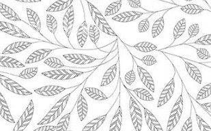  纹理图片1749-植物枝叶素描无缝平铺背景图案