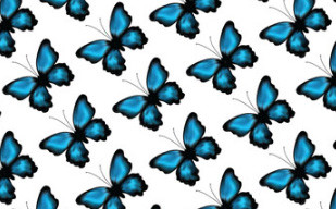 纹理图片1994-蓝色蝴蝶无缝平铺背景图片