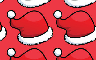纹理图片5-Seasonal Santa Hats