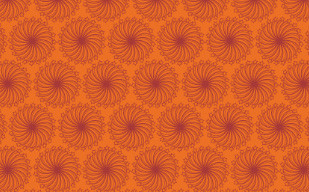 纹理图片92-Orange Retro Floral
