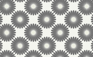 黑白菊花图形无缝平铺背景图片-纹理图片2150