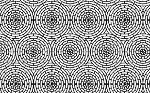 砖块线条相连线圈图案无缝平铺纹理-纹理图片2317
