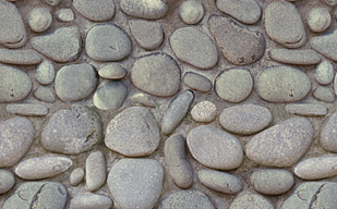 大大小小嵌进地里的鹅卵石无缝平铺纹理-纹理图片2323