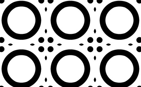 黑色圆圈无缝平铺纹理图案-背景图片2408